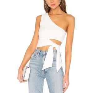 Lovers + Friends Winona Crop Top XS White